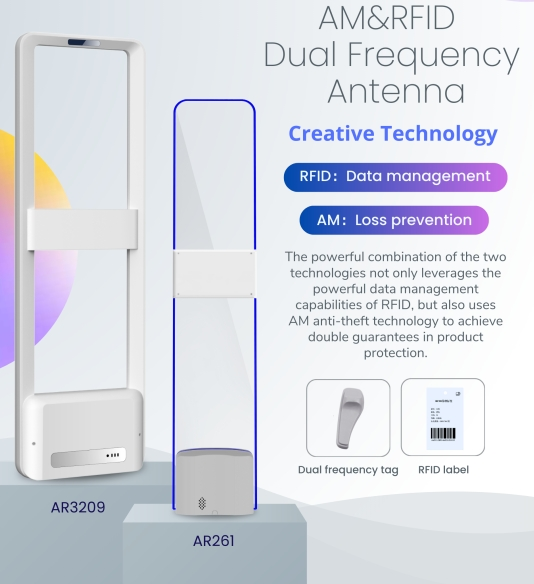 AM+RFID డ్యూయల్-ఫ్రీక్వెన్సీ ఛానల్ డోర్, షూ మరియు బట్టల దుకాణాల కోసం సిఫార్సు చేయబడింది!